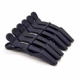 SalonOra Crocodile Clips Carbon Black 6Pcs