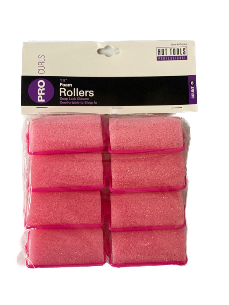 Hot Tools Professional 8Pk Pink Foam Budget Salon Supplies Retail