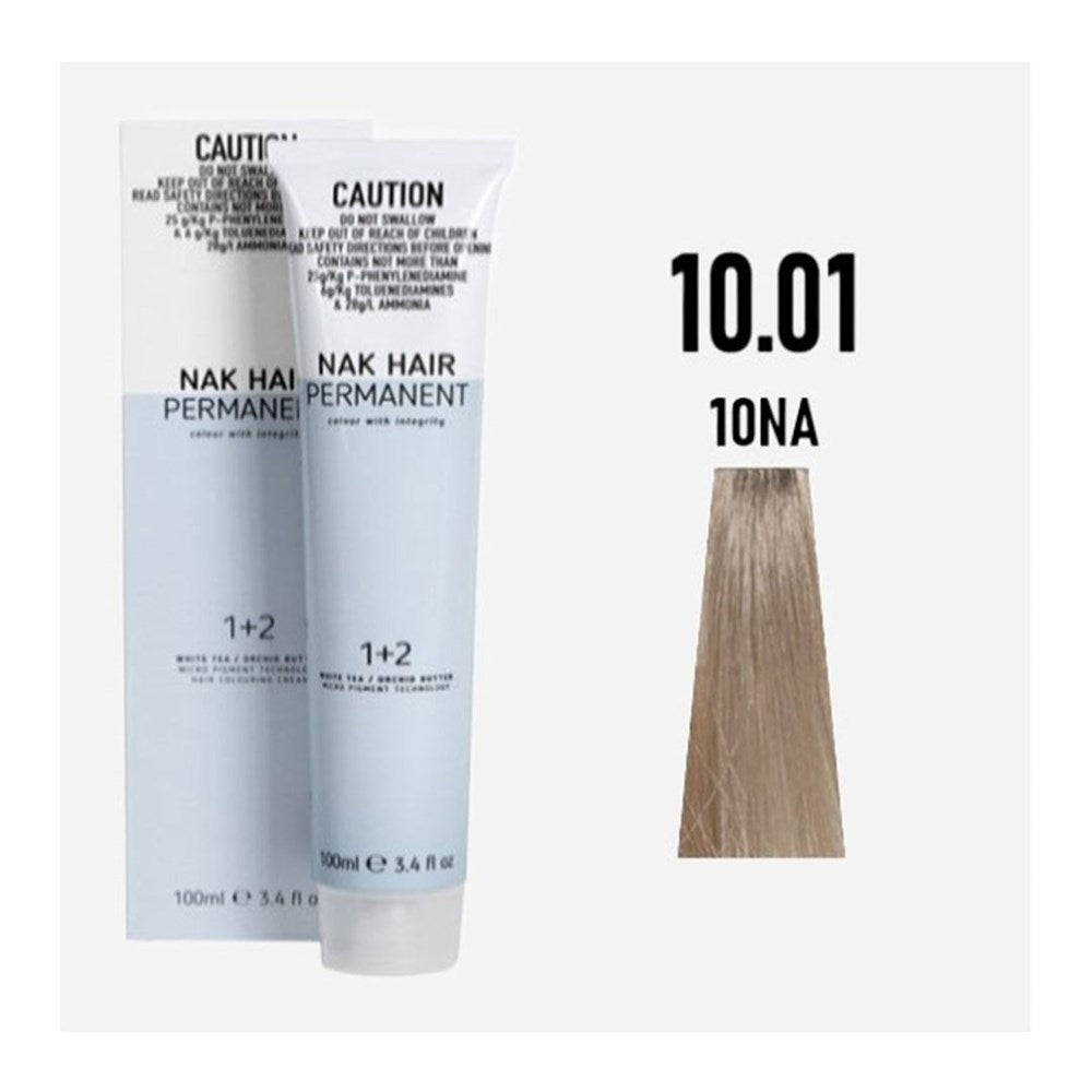 NAK Permanent Colour - Platinum Blonde Natural Ash N10.01 100ml