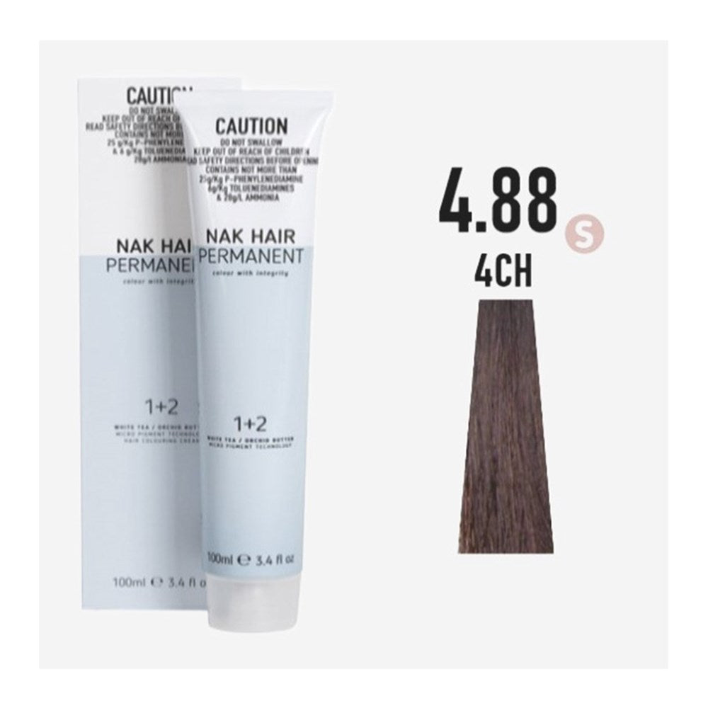 NAK Permanent Colour - Medium Brown Chestnut N4.88 100ml