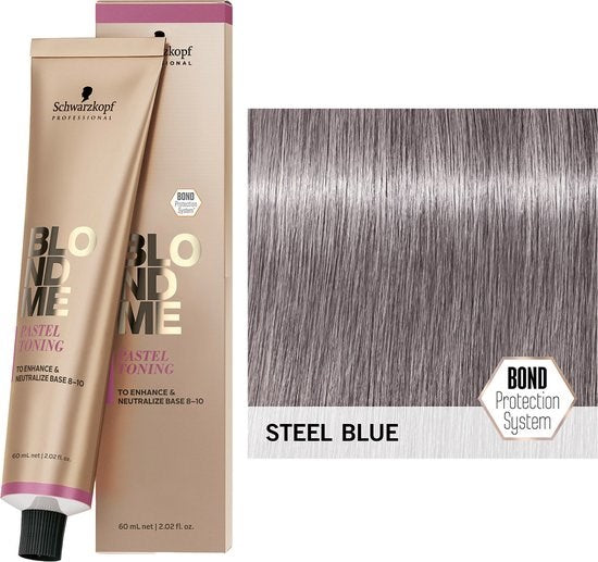 Schwarzkopf Blondme Pastel Toning Steel Blue 60mL