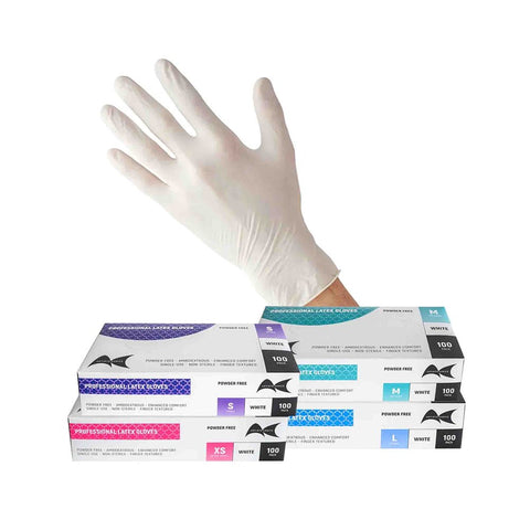 Artists Choice Powder Free Latex White Gloves- Medium