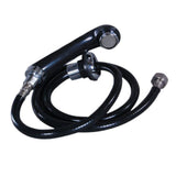 BSS Basin Showerhead and Hose Black 1/2"
