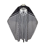 BSS Barber Cutting Cape - Black and White Stripes