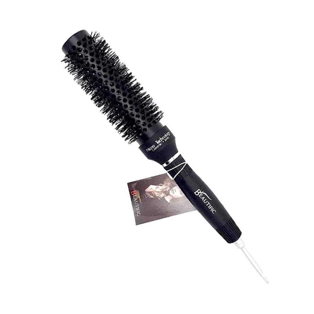 Beautific Hot Tube Hair Brush 35mm Long Black