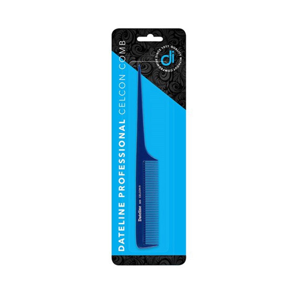 Celcon Comb Dateline Professional Blue Celcon 500 Regular Plastic Tail Comb - 20cm ...