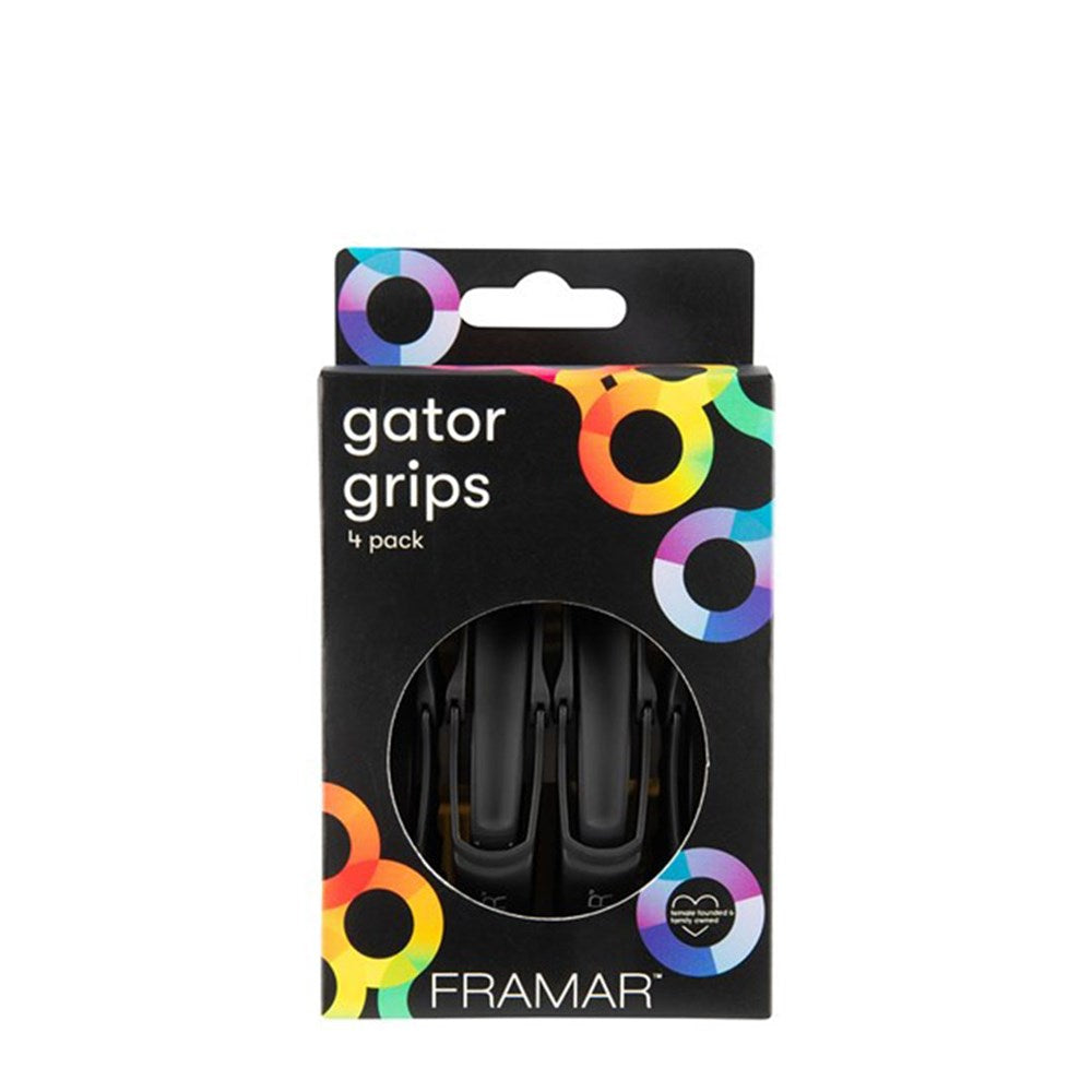 Grp Clips Framar Gator Grip Clips 4pk Black – Budget Salon Supplies Retail