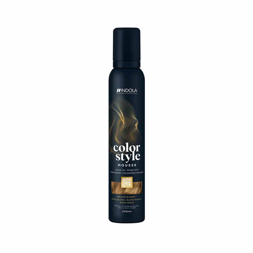 Indola Color Style Mousse 200ml- Medium Blonde