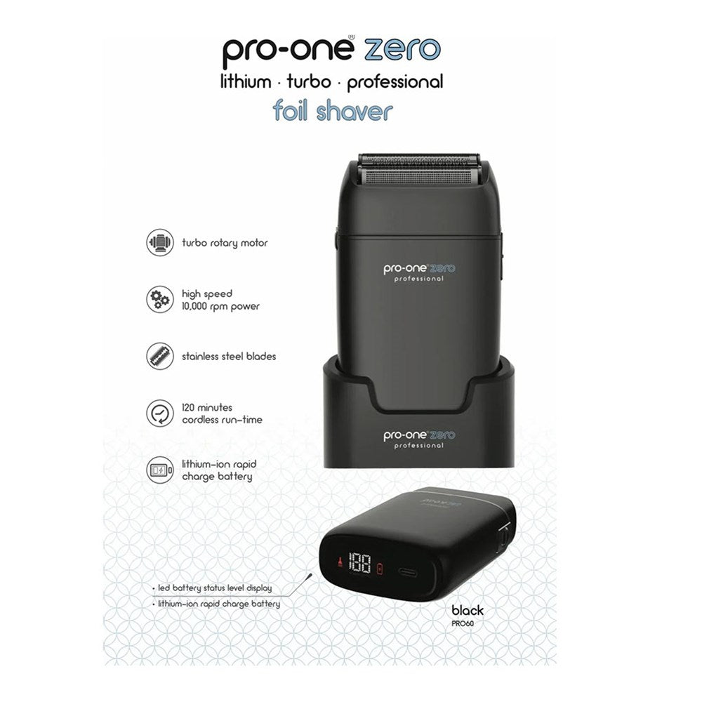 Pro-One Zero Foil Shaver - Black