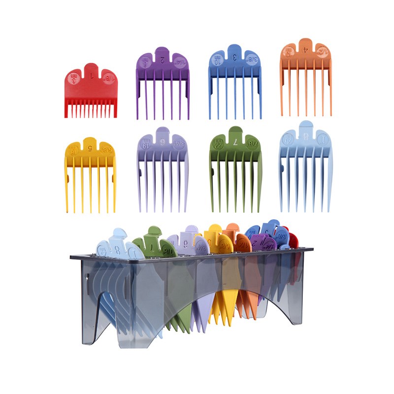 Hair Clipper Guard Attachment Guide Comb Set 8Pk (Wahl Compatible)