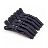 SalonOra Crocodile Clips Carbon Black 6Pcs
