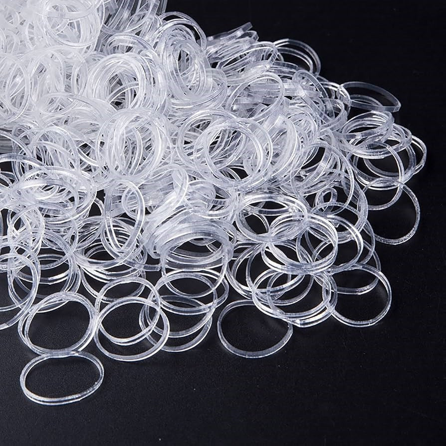 SalonOra Elastic Hair Ties - Clear 100g