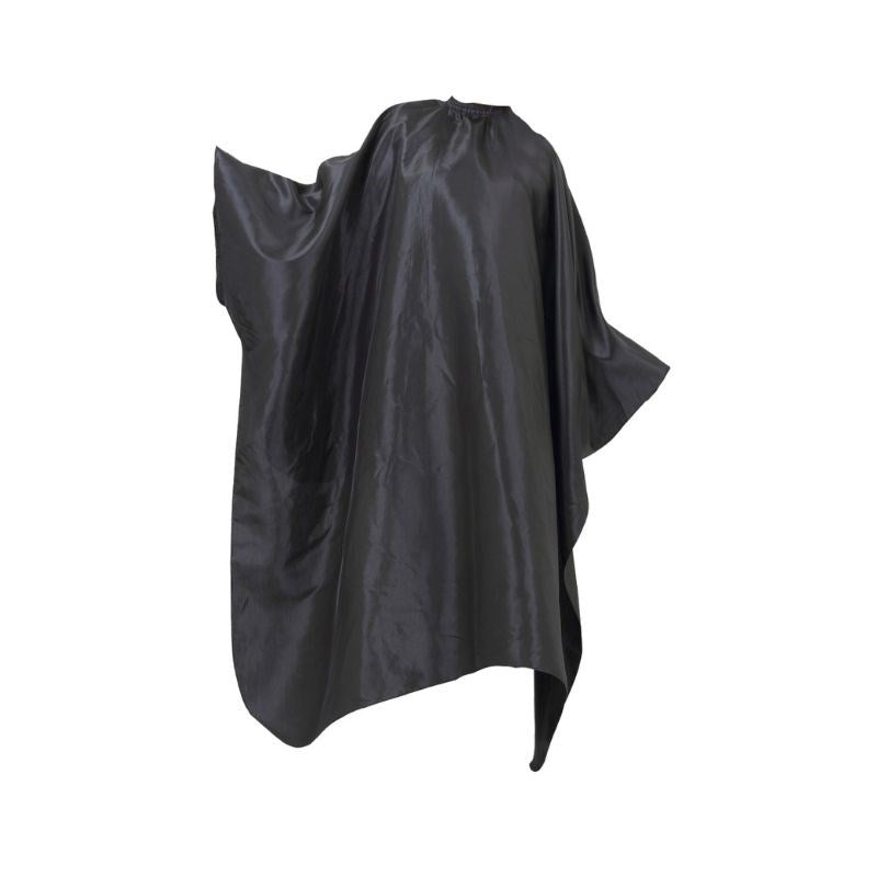 SalonOra Professional Hair Cutting Cape with buttons- 100% Polyester Black