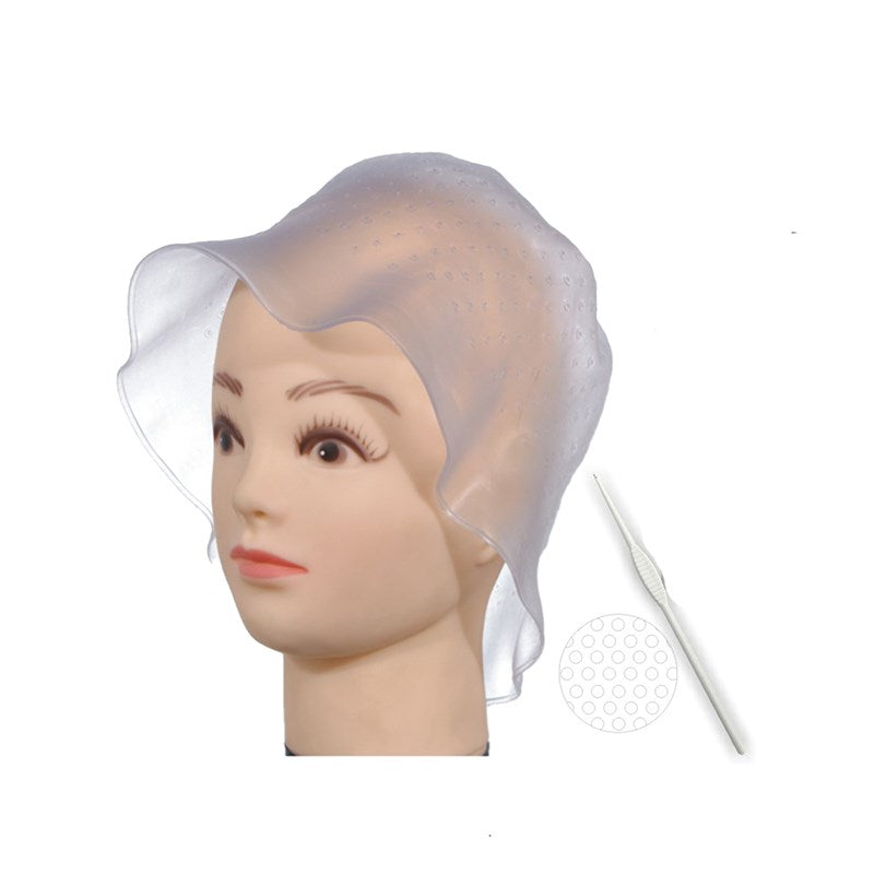 SalonOra Silicone Steaking cap with hook-Clear