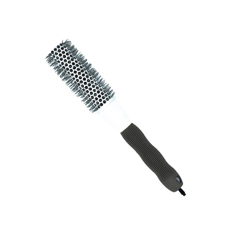 SalonOra Small White Ceramic Nylon Round Brush 25mm