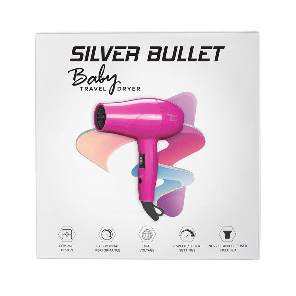 Silver Bullet Baby Travel Hair Dryer Pink