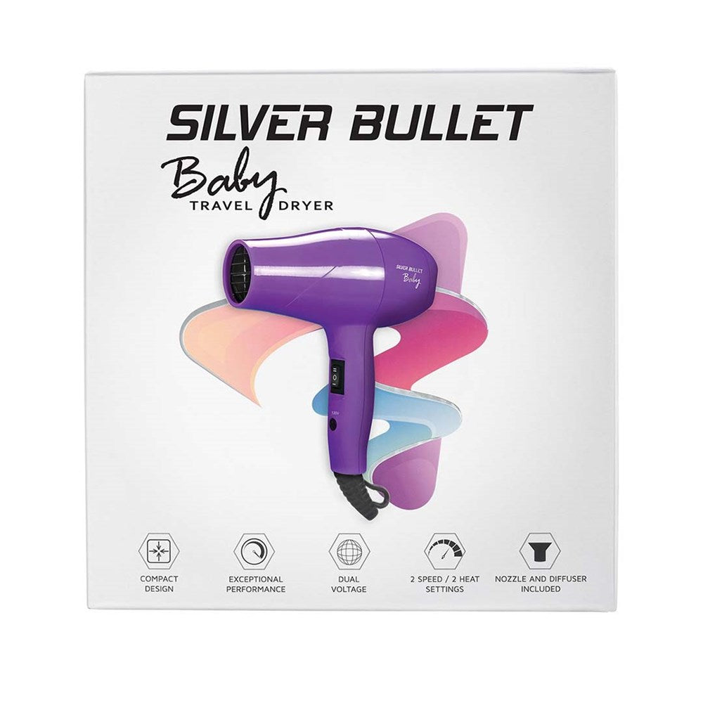 Silver Bullet Baby Travel Hair Dryer Purple