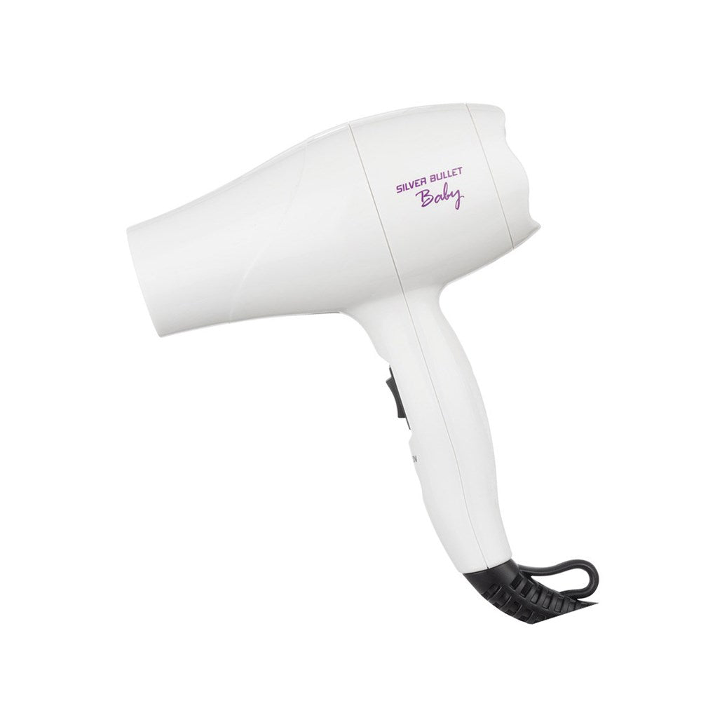 Silver Bullet Baby Travel Hair Dryer White