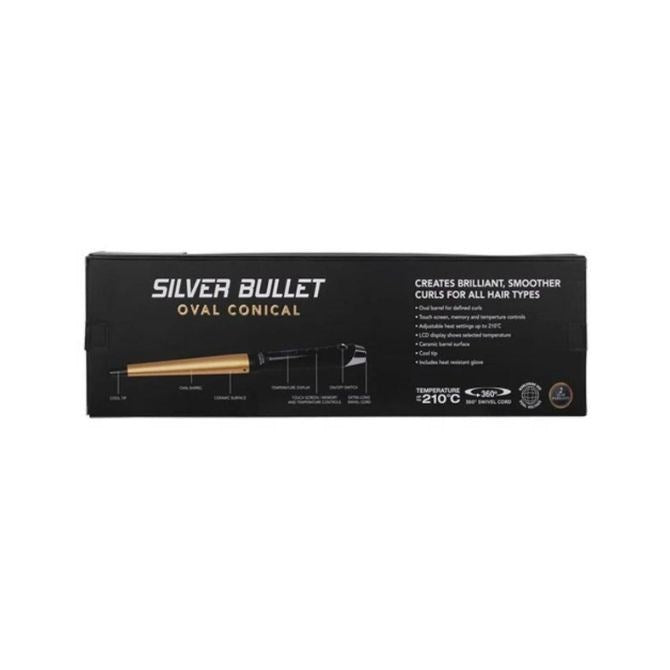 Silver Bullet Fastlane Large Ceramic Conical Curling Iron in Gold