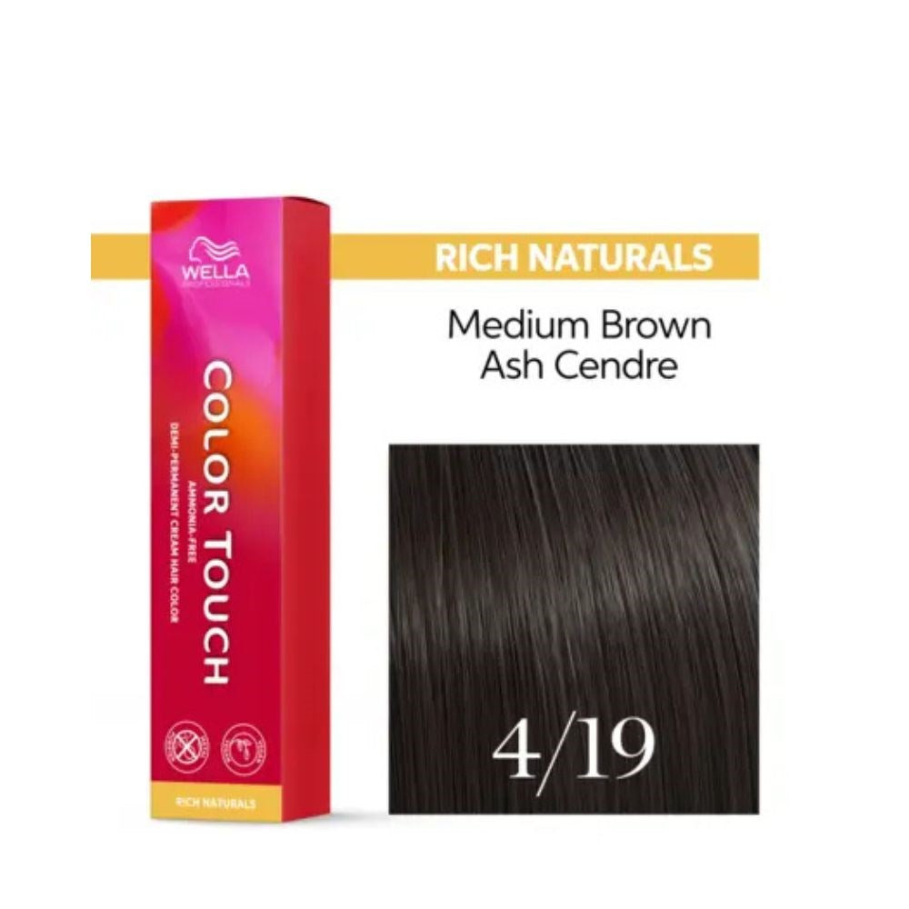 Wella Color Touch 4/19 60ml Medium Brown Ash Cendre