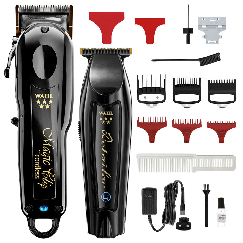 Wahl 5 Star Black Magic Clip & Black Detailer Li Combo