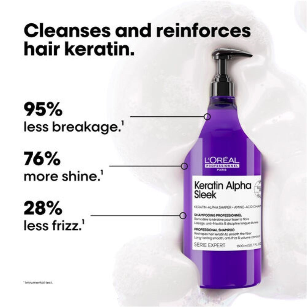 L'Oreal Keratin Alpha Sleek Shampoo 1500ml