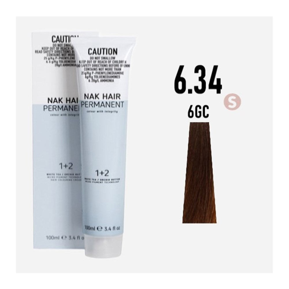 NAK Permanent Colour - Dark Blonde Gold Copper N6.34 100ml