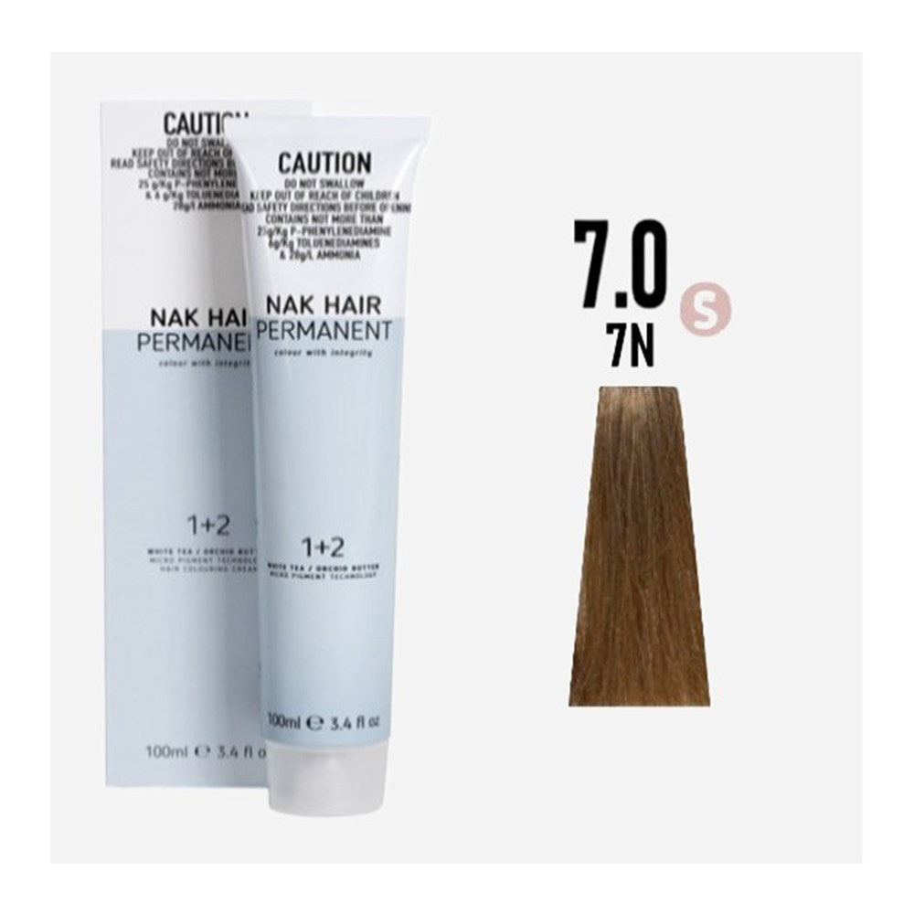 NAK Permanent Colour - Medium Blonde Natural N7.0 100ml