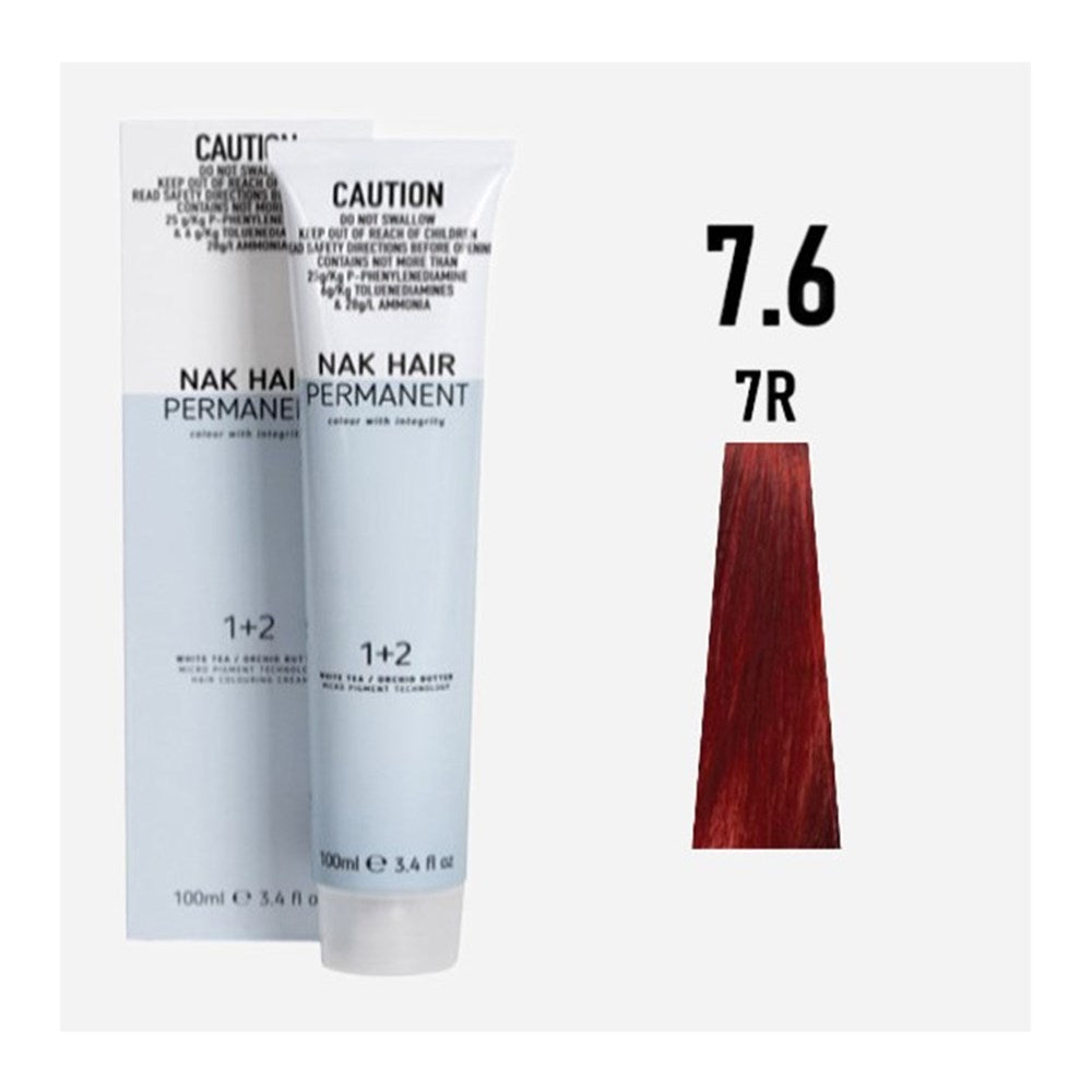 NAK Permanent Colour - Medium Blonde Red N7.6 100ml