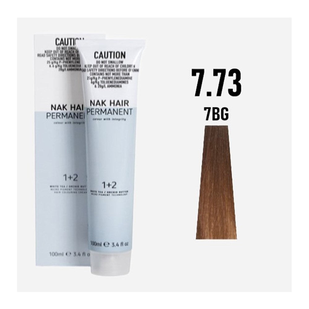 NAK Permanent Colour - Medium Blonde Brunette Gold N7.73 100ml