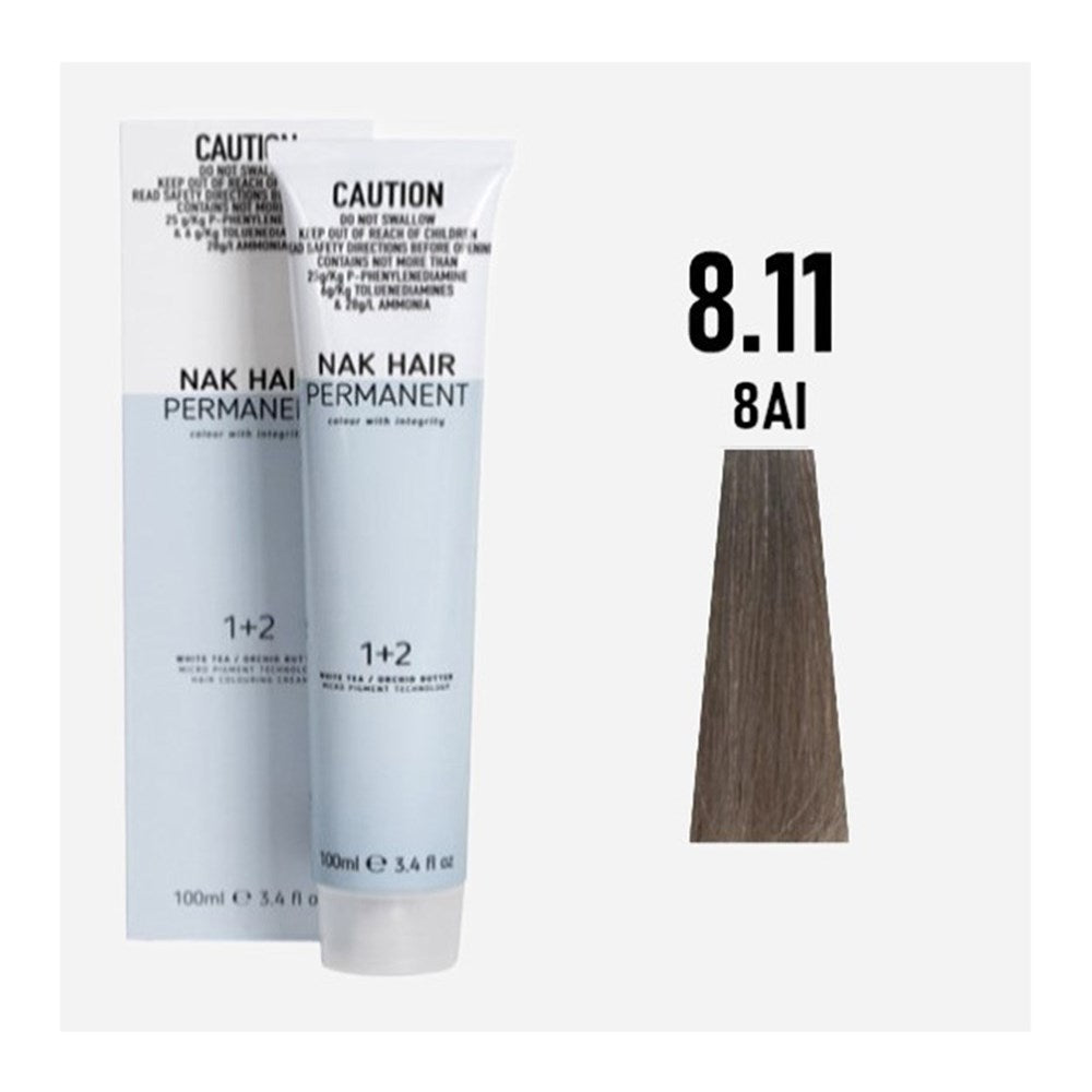 NAK Permanent Colour - Light Blonde Ash Intensive N8.11 100ml