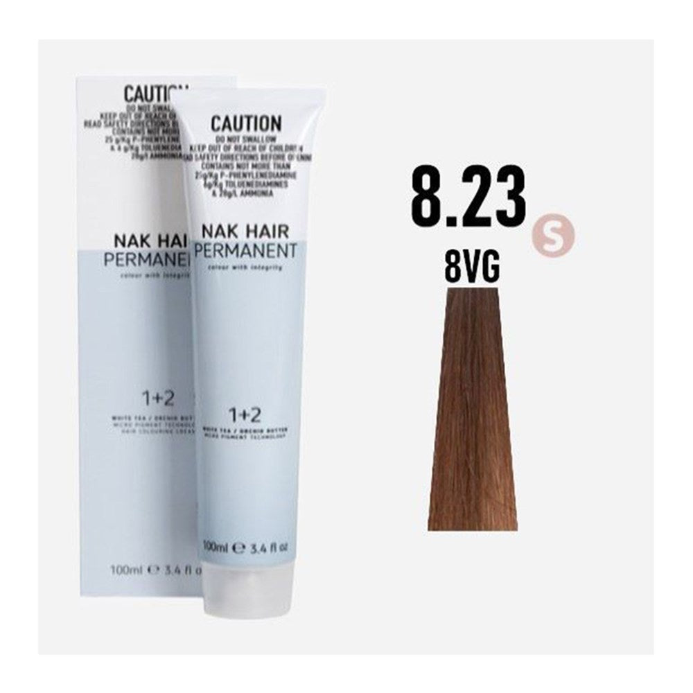 NAK Permanent Colour - Light Blonde Violet Gold N8.23 100ml