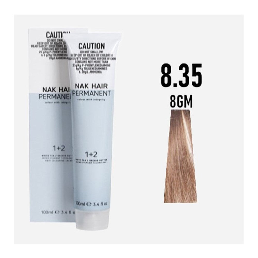 NAK Permanent Colour - Light Blonde Brunette Red N8.35 100ml