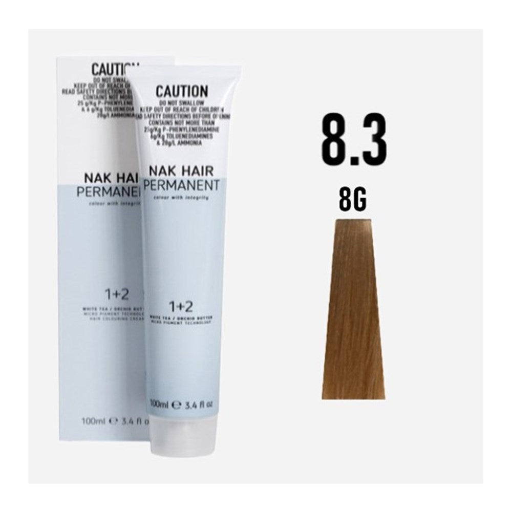 NAK Permanent Colour - Light Blonde Gold N8.3 100ml