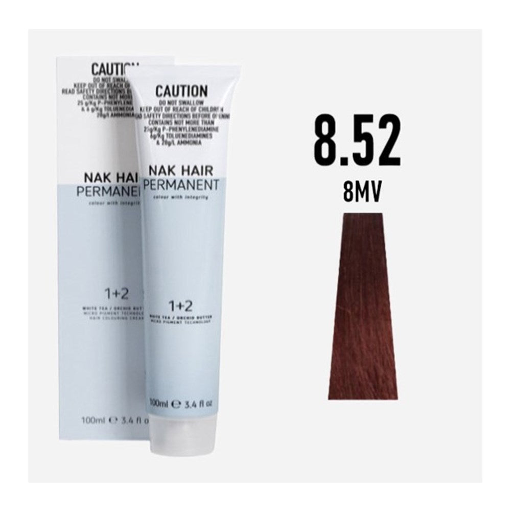 NAK Permanent Colour - Light Blonde Mahogany Violet N8.52 100ml