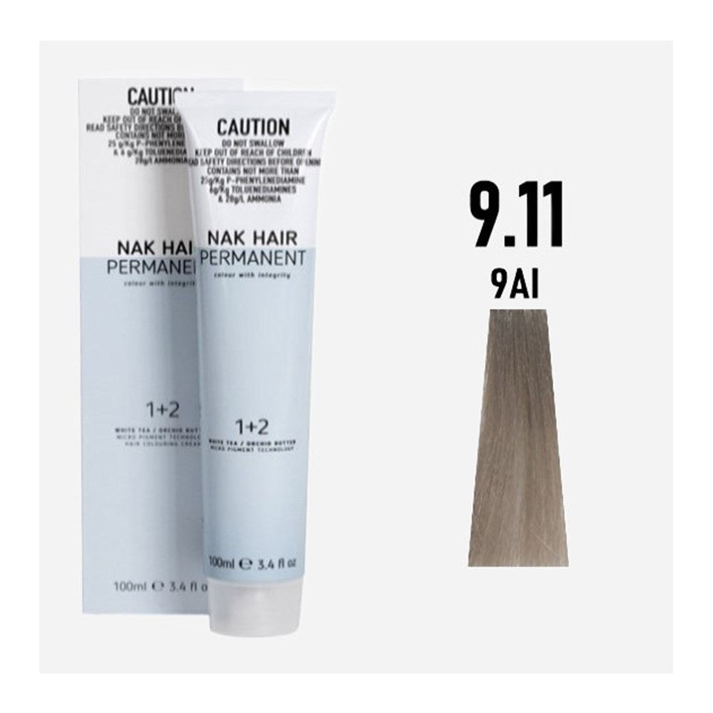 NAK Permanent Colour - Very Light Blonde Ash Intensive N9.11 100ml