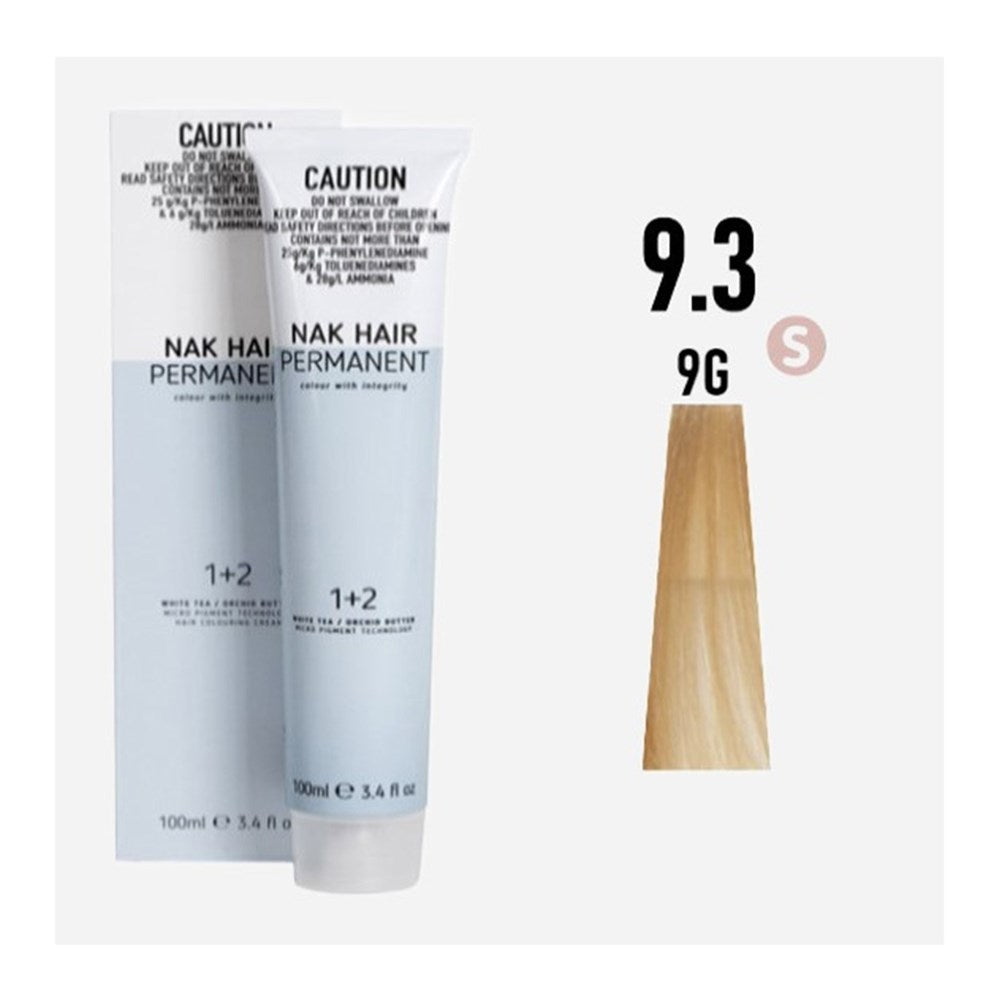 NAK Permanent Colour - Very Light Blonde Gold N9.3 100ml