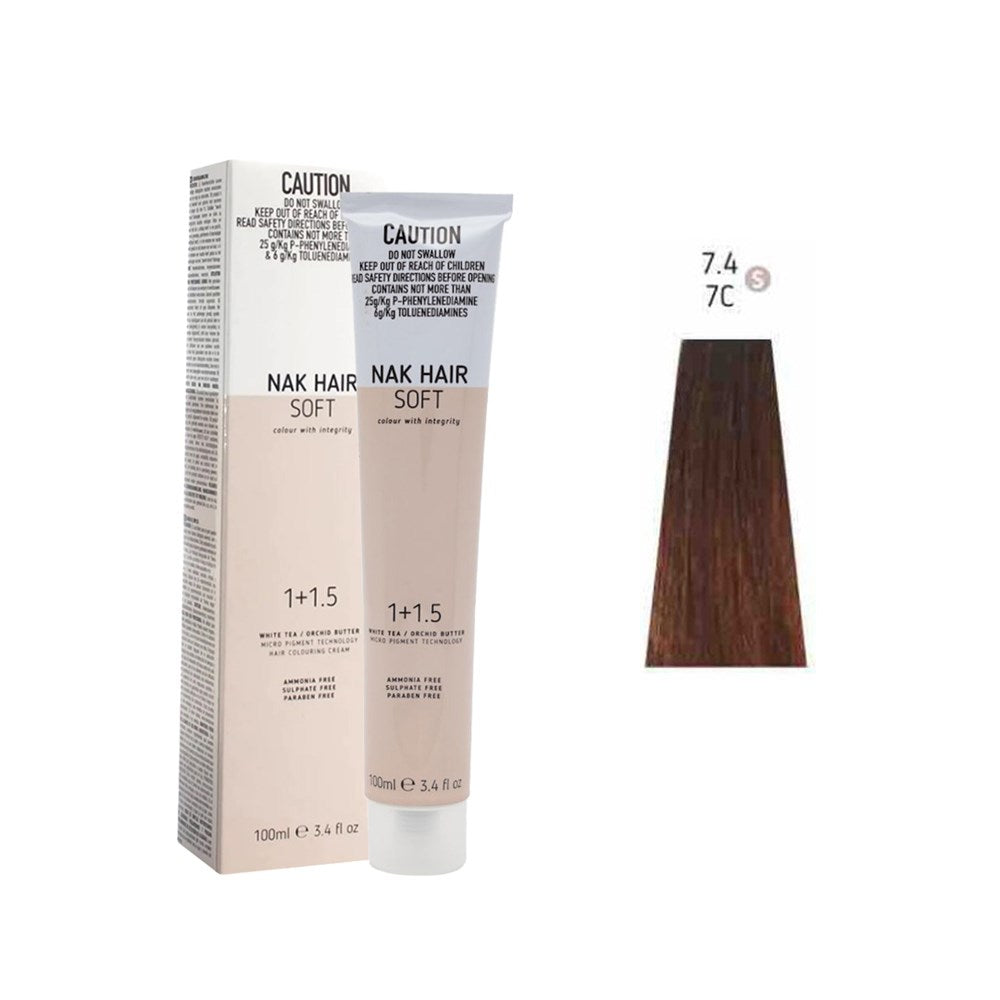 NAK Soft Colour - Medium Blonde Copper NSC7.4 100ml