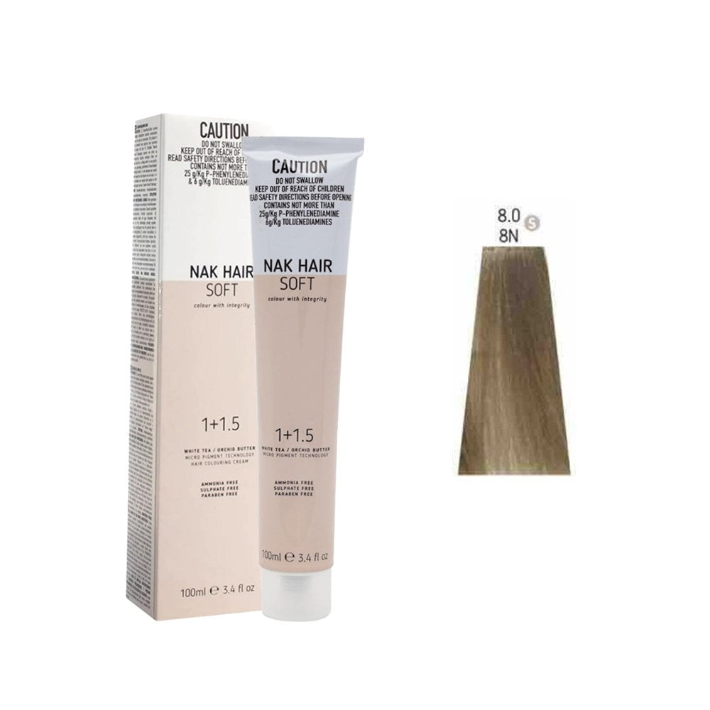 NAK Soft Colour - Light Blonde Natural NSC8.0 100ml