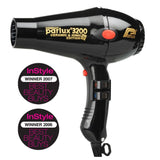 Parlux 3200 Ionic Ceramic Compact Hair Dryer - Black