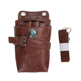 Barber Scissor Pouch Holster with Belt- Brown