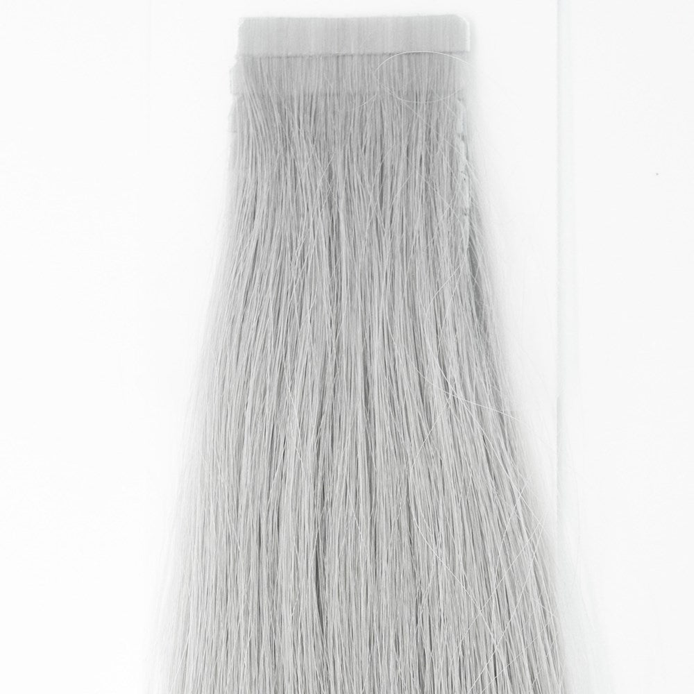 22" Tape Hair Extensions 100% Human Hair #Silver