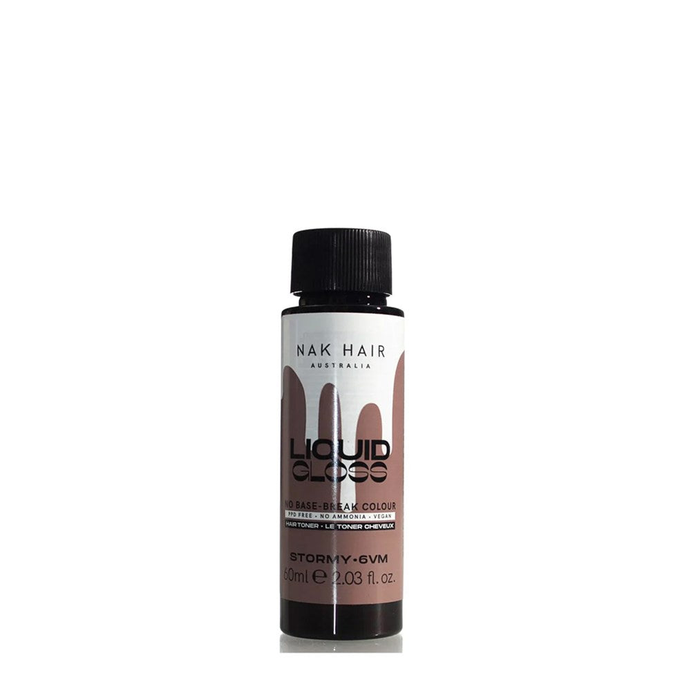 NAK Liquid Gloss Stormy 60ml - 6VM Dark Blonde Violet Mahogany