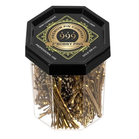 999 Bobby Pins 2 Inch Gold 250pc