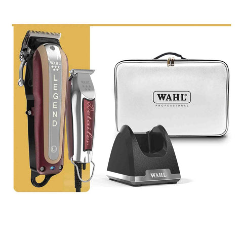 Wahl Cordless Legend Clipper And Wahl Detailer T-wide Trimmer With Charging Stand Combo Pack