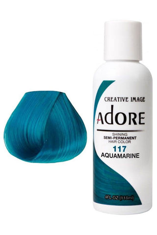Adore Semi Permanent Color - Aquamarine 117 118ml - Budget Salon Supplies Retail