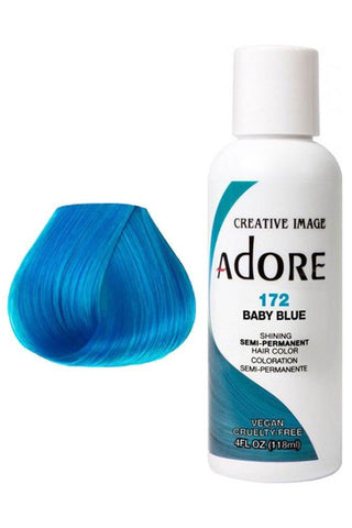 Adore Semi Permanent Color - Baby Blue 172 118ml - Budget Salon Supplies Retail
