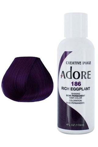Adore Semi Permanent Color - Rich Eggplant 186 118ml - Budget Salon Supplies Retail