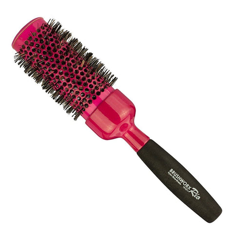 Brushworx Rio Pink X-Large Ceramic Hot Tube Hair Brush - Budget Salon Supplies Retail