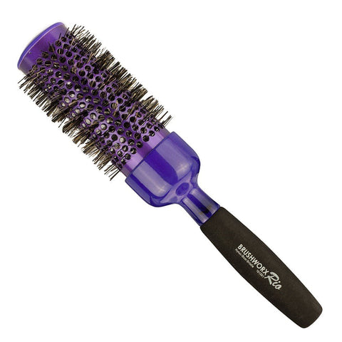 Brushworx Rio Purple X-Large Ceramic Hot Tube Hair Brush - Budget Salon Supplies Retail